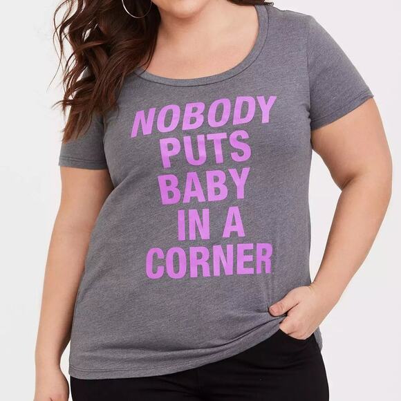 Torrid Dirty Dancing Movie Nobody Puts Baby In a Corner Graphic T Shirt Tee 3X - Picture 2 of 3
